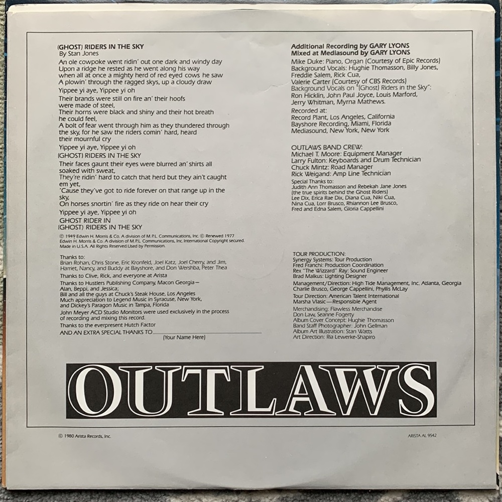 Outlaws - Ghost Riders (Vinyl Record) - Picture 4 of 6